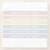 Hebräisch "Liebe Your Neighbour" Rainbow Jewish LG Glasuntersetzer (Rückseite)