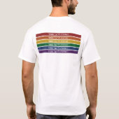 Hebräisch "Liebe Your Neighbour" Rainbow Jewish LG T-Shirt (Rückseite)