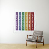 Hebräisch "Liebe Your Neighbour" Rainbow Jewish LG Wandteppich (Beispiel (Horizontal))