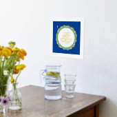 Hebräisch nächstes Jahr in Jerusalem Gold auf blau Foliendrucke (Ablage(Küche))