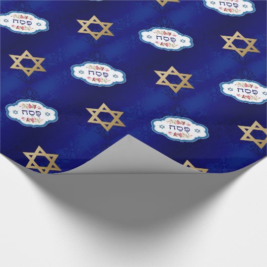 Hebräisch "Pesach" Text Pessach Geschenkpapier (Ecke)