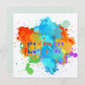 Hebräisch "Shalom" mit Hintergrund der Paint Splas (Vorne/Hinten)