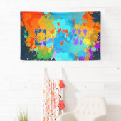 Hebräisch "Shalom" mit Hintergrund der Paint Splas Banner (Insitu)