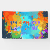 Hebräisch "Shalom" mit Hintergrund der Paint Splas Banner (Horizontal)