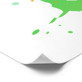 Hebräisch "Shalom" mit Hintergrund der Paint Splas Poster (Ecke)