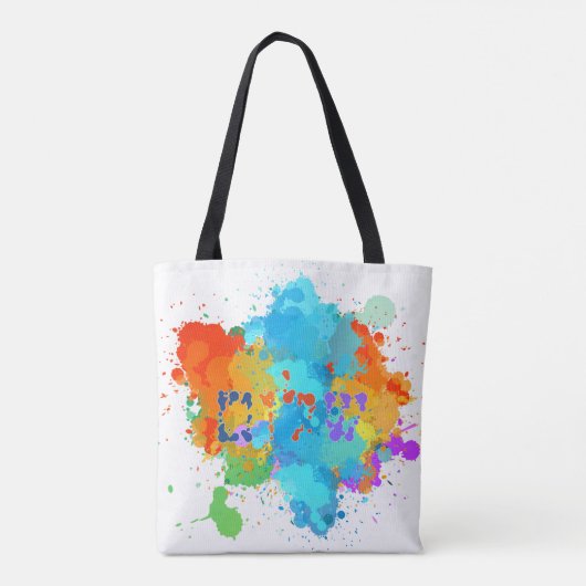 Hebräisch "Shalom" mit Hintergrund der Paint Splas Tasche (Rückseite)