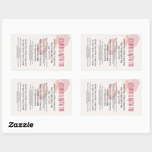 Hebräisch und Englisch für Hanukkah Rechteckiger Aufkleber