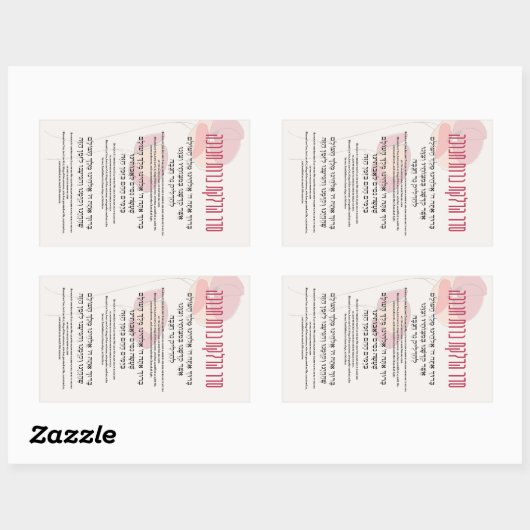 Hebräisch und Englisch für Hanukkah Rechteckiger Aufkleber (Blatt)