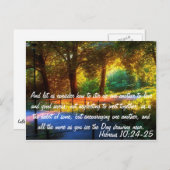 Hebräische 10:24-25 postkarte (Vorne/Hinten)