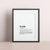 Hebräische 11:1,6 Glaubensdefinition Poster