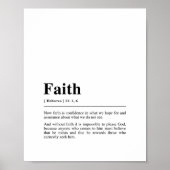 Hebräische 11:1,6 Glaubensdefinition Poster (Vorne)