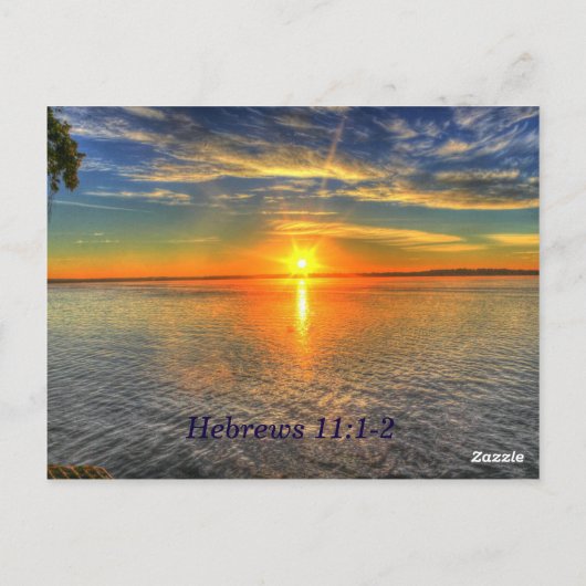 Hebräische 11:1 Christliche Scripture Memory Card Postkarte (Rückseite)