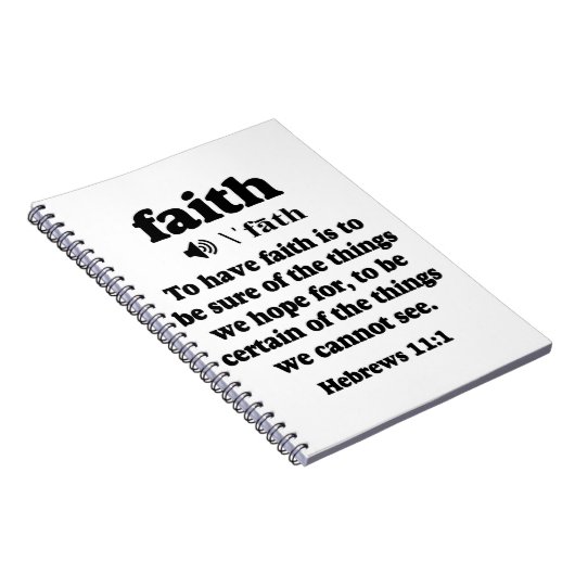 Hebräische 11-1 Glaube definiert Notizblock (Rechte Seite)