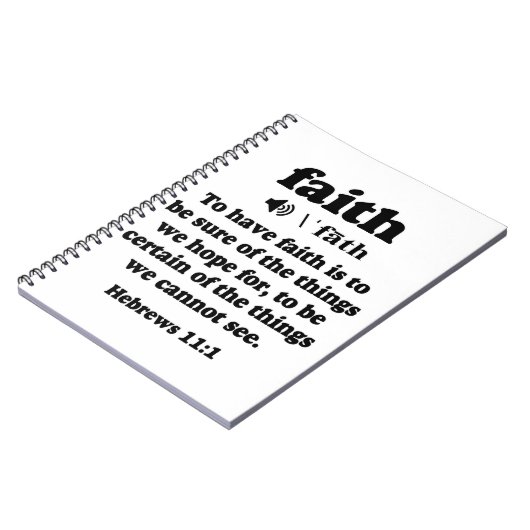 Hebräische 11-1 Glaube definiert Notizblock (Linke Seite)