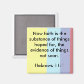 Hebräische 11:1 Glaubenssammlung Magnet (Vorderseite/Rückseite)