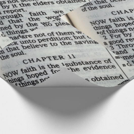 Hebräische 11:1 Passage Geschenkpapier (Ecke)