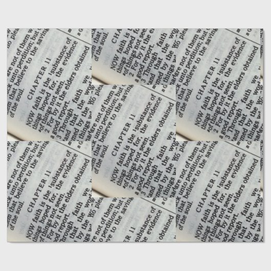 Hebräische 11:1 Passage Geschenkpapier (Flach)