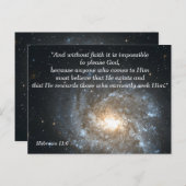 Hebräische 11:6 Christliche Bibelverse-Speicherkar Postkarte (Vorne/Hinten)