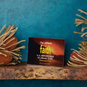 Hebräische 11:6 OHNE GLAUBEN Fotoplatte (Seite)