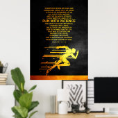 Hebräische 12:1-2 Bibelverse Poster (Heimbüro)