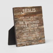 Hebräische 12:2 Osterbibel Verse Wodwohwohn Fotoplatte (Vorderseite)