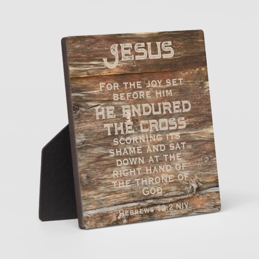 Hebräische 12:2 Osterbibel Verse Wodwohwohn Fotoplatte (Vorderseite)