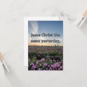 Hebräische 13:8 KJV Bibelschrift Pic Flat Begrüßun Karte (Vorderseite/Rückseite Beispiel)