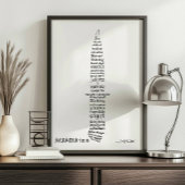 Hebräische 4 12 13 Bibel Verse Kalligraphie Poster