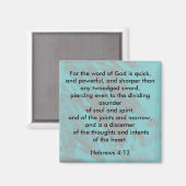 Hebräische 4:12 Magnete Magnet (Vorderseite/Rückseite)