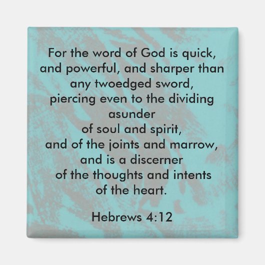 Hebräische 4:12 Magnete Magnet (Vorne)