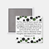 Hebräische 4:12 Magnete Magnet (Vorderseite/Rückseite)