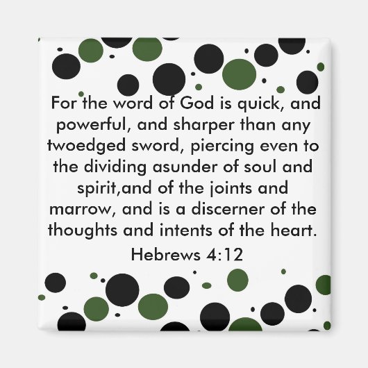 Hebräische 4:12 Magnete Magnet (Vorne)