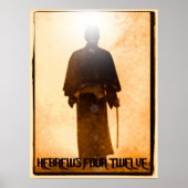 Hebräische 4:12 Samurai-Poster Poster (Vorne)