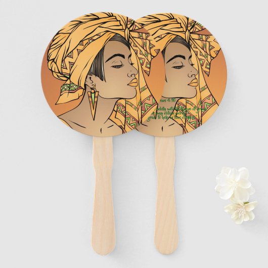 Hebräische 4:16 fächer (Vorne und Hinten)