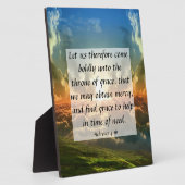 Hebräische 4:16 Plaque Fotoplatte (Seite)