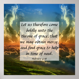 Hebräische 4:16 poster