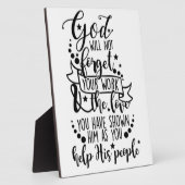 Hebräische 6:10 Poster Fotoplatte (Seite)