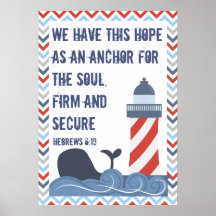 Hebräische 6:19 Große Poster