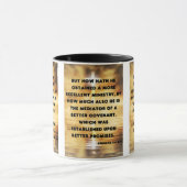 Hebräische 8:6 KJV Bibelverse Bild Zwei-Ton Tasse (Zentrum)