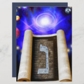 Hebräische Alphabet-Einladung Einladung (Vorne/Hinten)