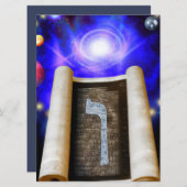 Hebräische Alphabet-Einladung Einladung (Vorne/Hinten)