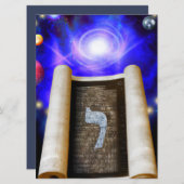 Hebräische Alphabet-Einladung Einladung (Vorne/Hinten)