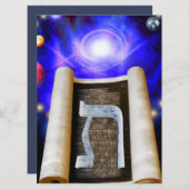 Hebräische Alphabet-Einladung Einladung (Vorne/Hinten)