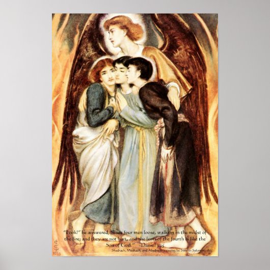 Hebräische Boys Fiery Furnace, Bibelschrift Print Poster (Vorne)