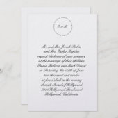 Hebräische Einladung zur Hochzeitsfeier Ani L'Dodi (Vorne/Hinten)