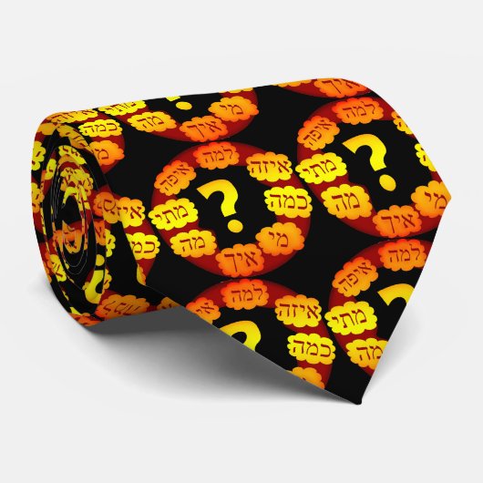 Hebräische Frage Krawatte (Gerollt)