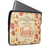 Hebräische Herbst 13:15 Erntedank Bibel Verse Laptopschutzhülle (Vorne Rechts)