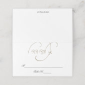 Hebräische Kalligrafie Ich bin die Platzkarte mein (Außenseite Aufgefaltet)