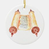 Hebräische Rolle/König Josiah - Jesse Tree Ornamen Keramik Ornament (Vorne)