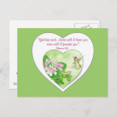 Hebräische Schrift 19:5 Ich werde dir nie verlasse Postkarte (Vorne/Hinten)